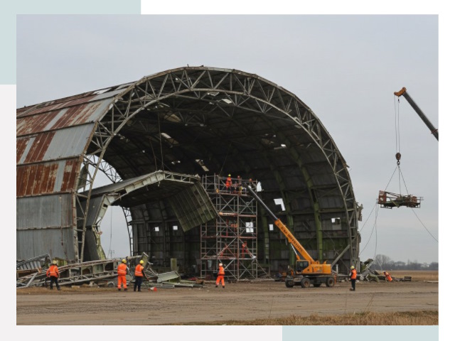 Демонтаж ангаров в Гусь-Хрустальном